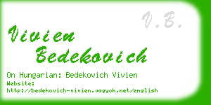 vivien bedekovich business card